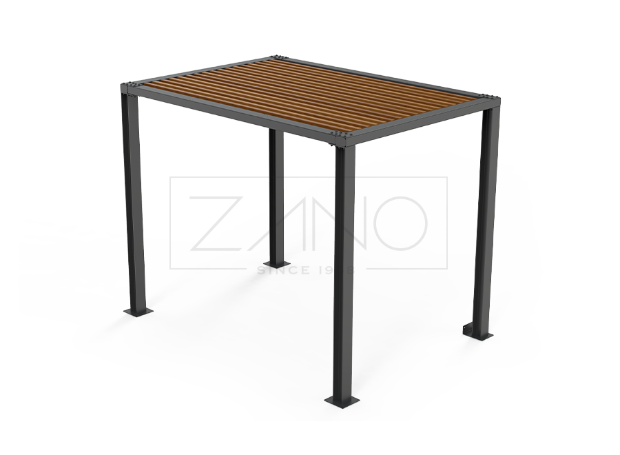 Pergola 3 x 2 m 22.001.2 | acciaio al carbonio e legno duro