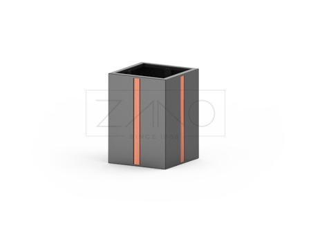 Vaso urbano Agawa in acciaio nero