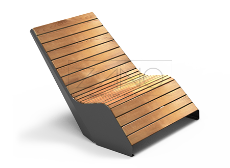 Lettino Duo - il lettino urbano e confortevole Lettino da città in acciaio nero