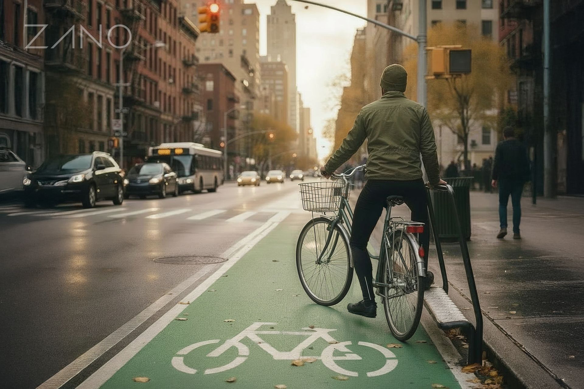 Supporto per l'attraversamento della strada in bicicletta Sostegno ai ciclisti