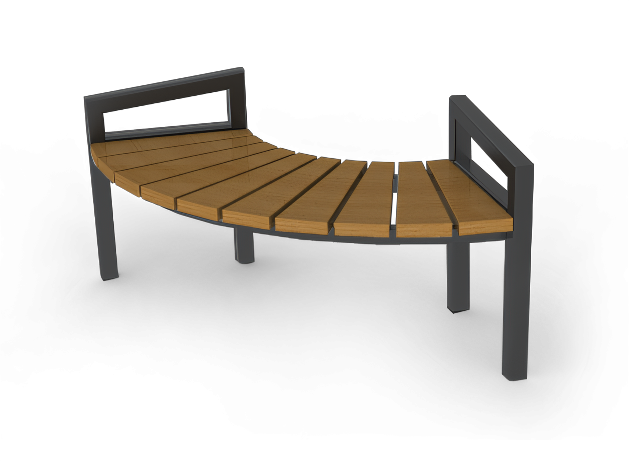 Panchina modulare moderna. panchine semicircolari per centri commerciali