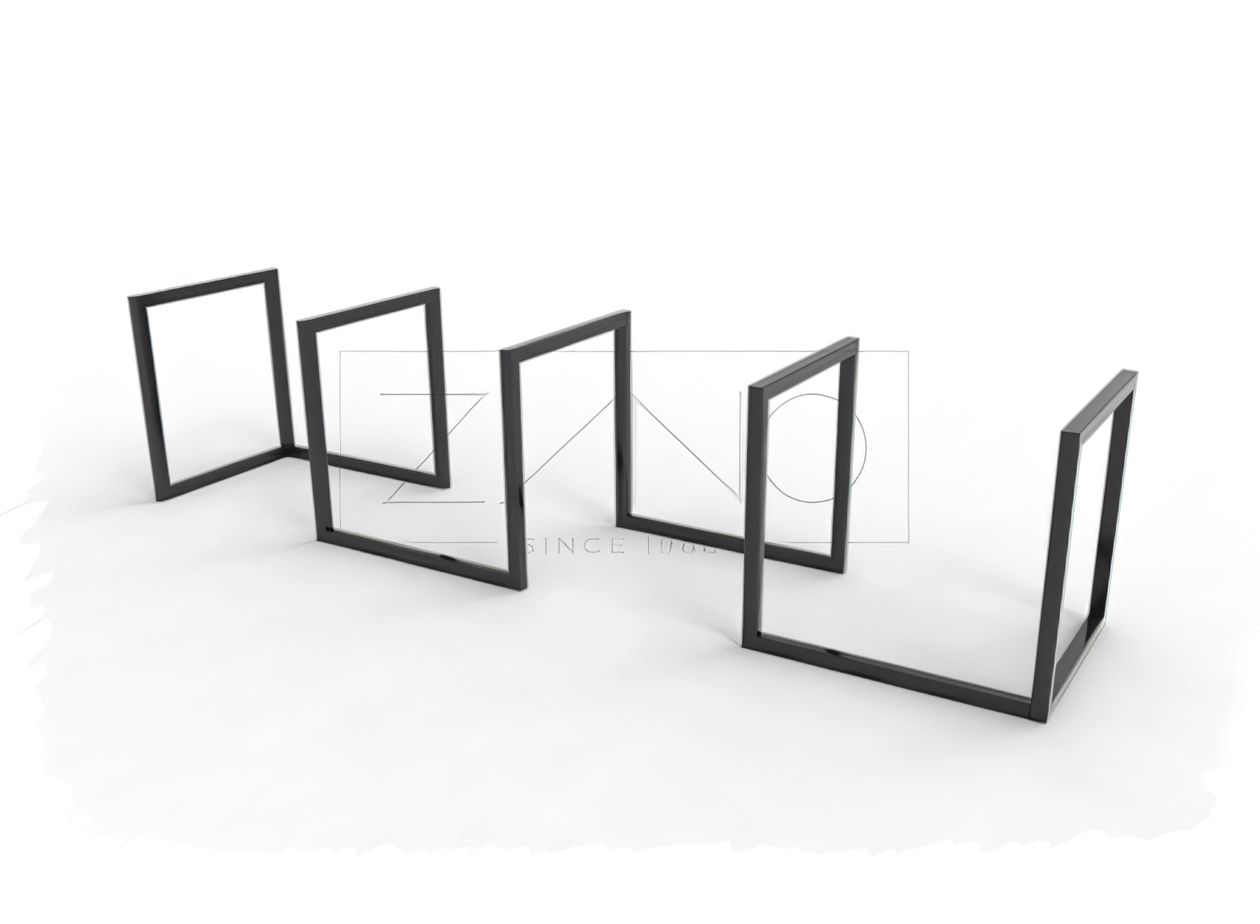 Cavalletto per biciclette moderno Cavalletto per biciclette in acciaio nero