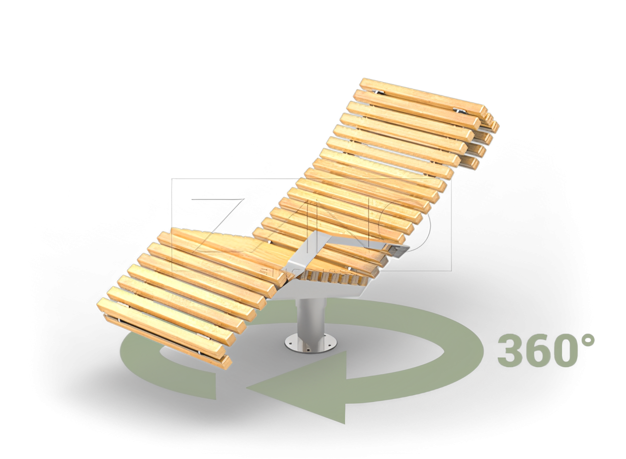 Lettino urbano Flash per il parco.