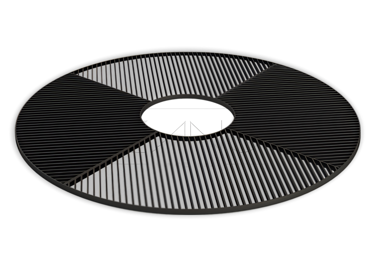 Griglia in acciaio per alberi