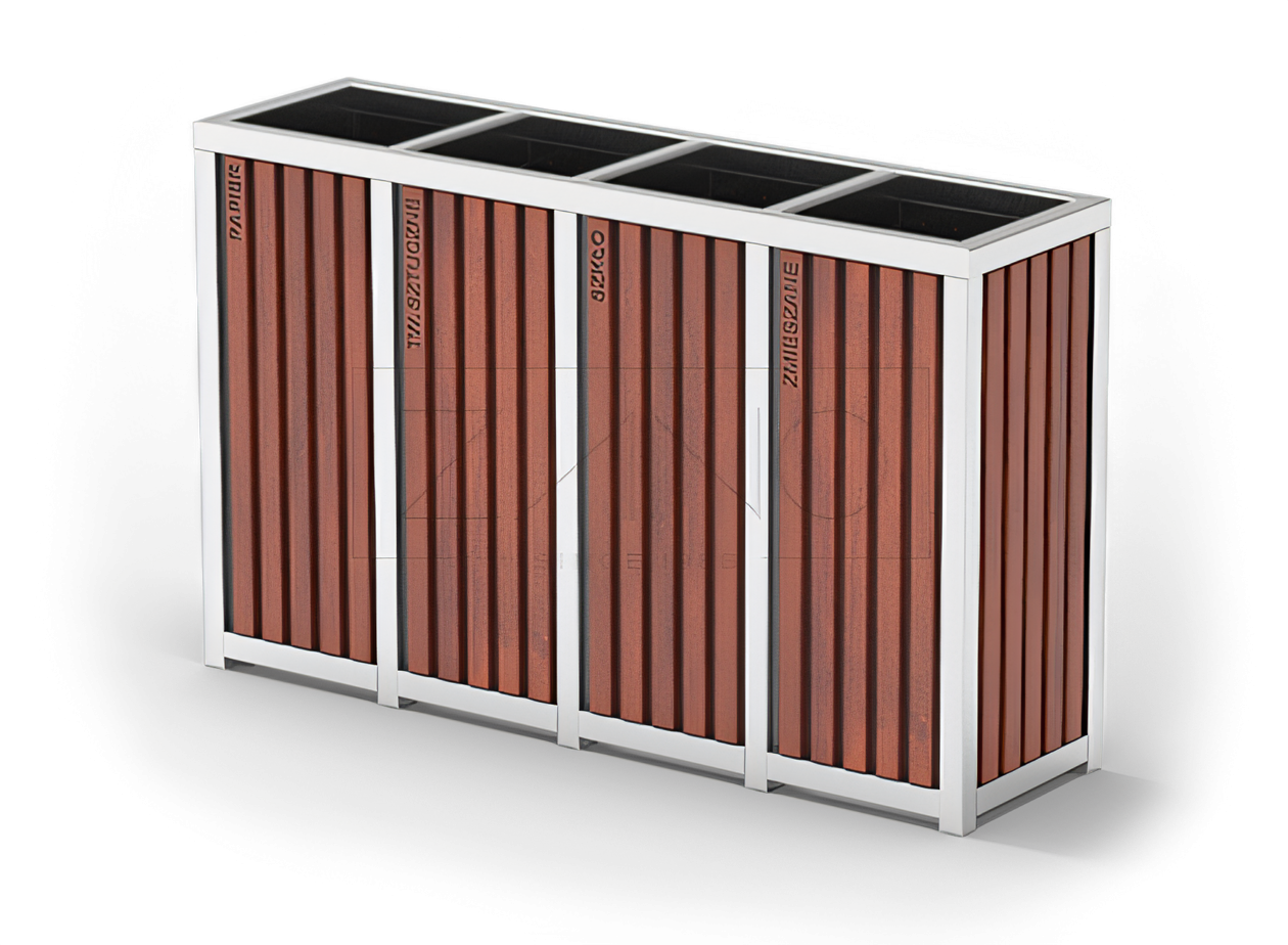 Cassonetti per il riciclaggio in acciaio