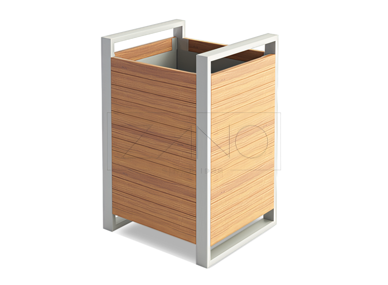 06.041 &egrave; un vaso moderno con una forma classica basata su una moderna combinazione di acciaio e legno.