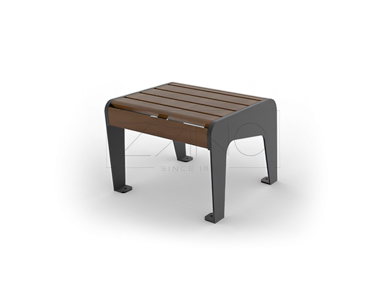 Sedile da citt&agrave; senza schienale in acciaio nero morbido