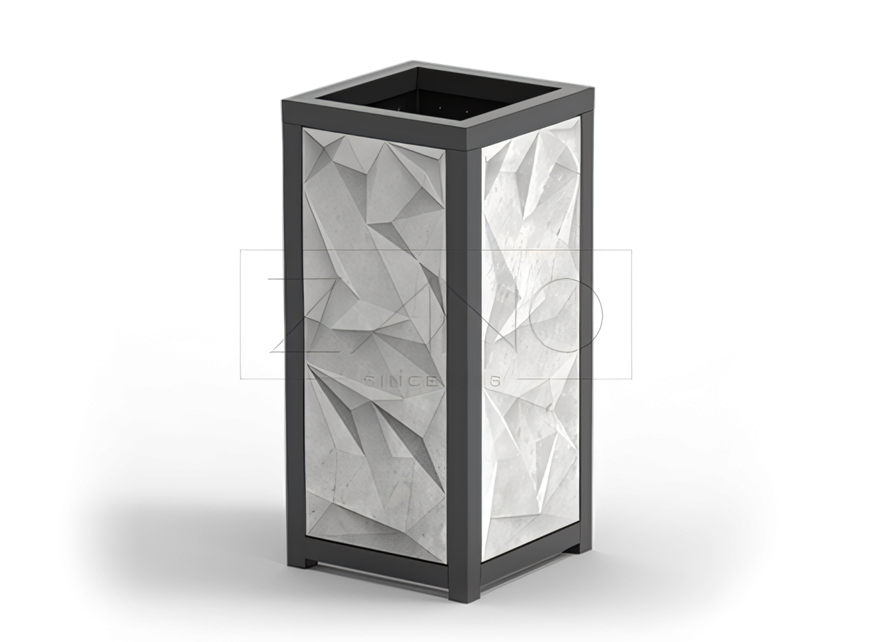 Cestino moderno in cemento. Design originale. Calcestruzzo architettonico eleCRETE Cestino moderno in cemento. Design originale. Calcestruzzo architettonico eleCRETE