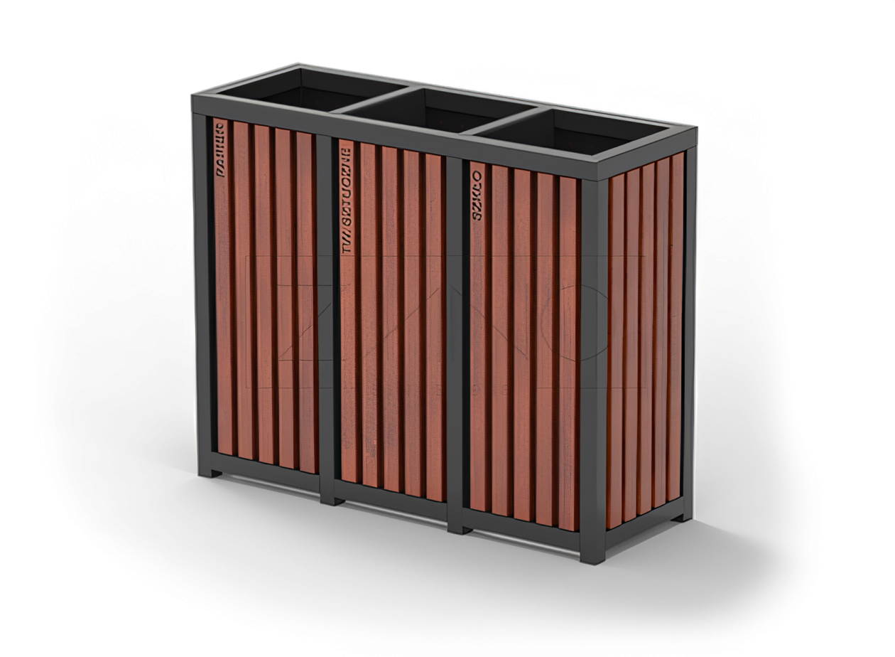 Bidone per il riciclaggio di Cracovia cestino per la raccolta differenziata altus in acciaio nero