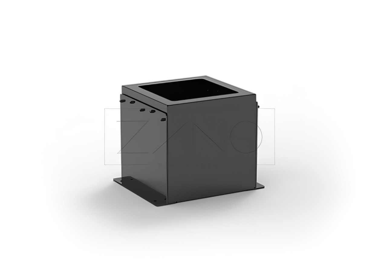 Un vaso da fiori appartenente alla gamma modulare Domino Un vaso da fiori appartenente alla linea di mobili modulari Domino