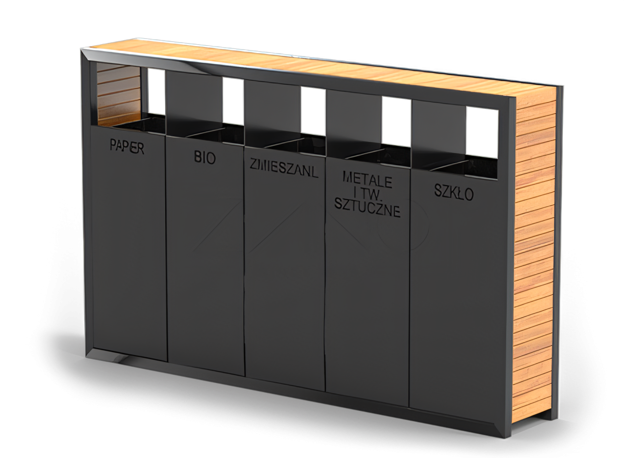 Contenitore per il riciclaggio Pavo, classificazione: plastica, metallo, carta, bio, rifiuti misti Contenitore per il riciclaggio Pavo, classificazione: plastica, metallo, carta, bio, rifiuti misti