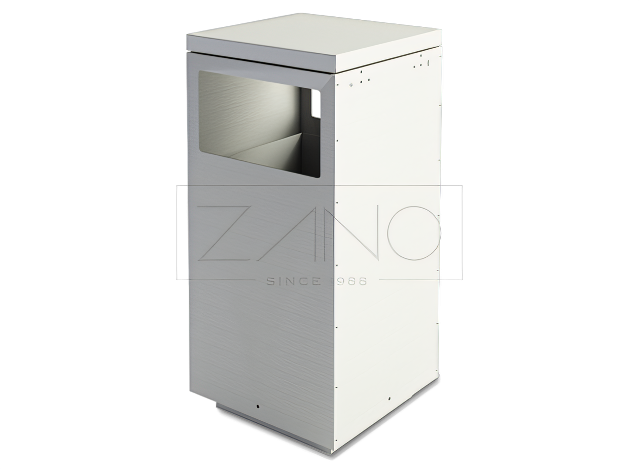 Cestino in acciaio Mimesis da incasso dal design contemporaneo