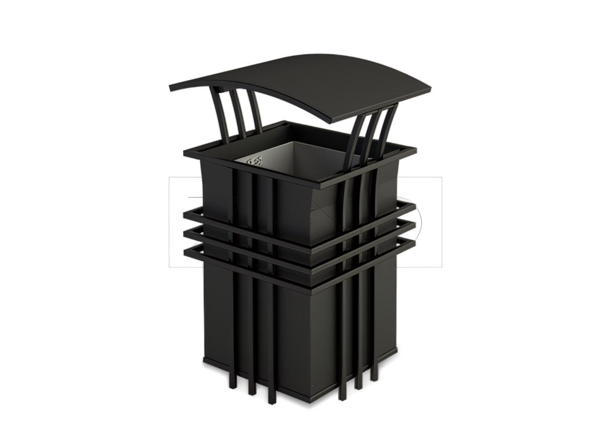 Pattumiera stilizzata Cestino in stile liberty - Piazza Szczepański