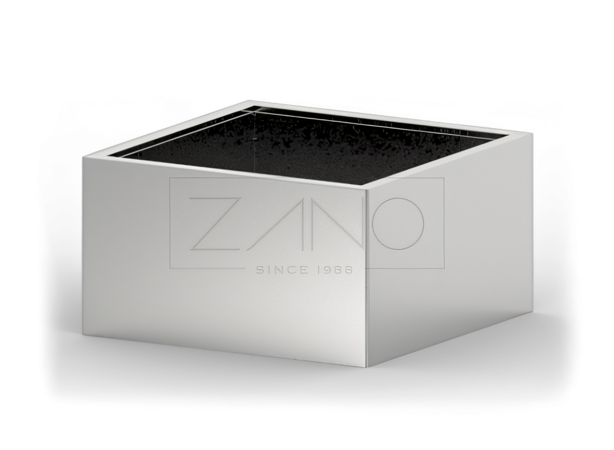 Vaso per spazi urbani in acciaio inox