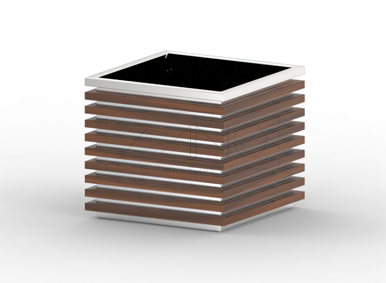 Vaso da fiori Block 06.042.L in acciaio inox Vaso da fiori Block 06.042.L in acciaio inox