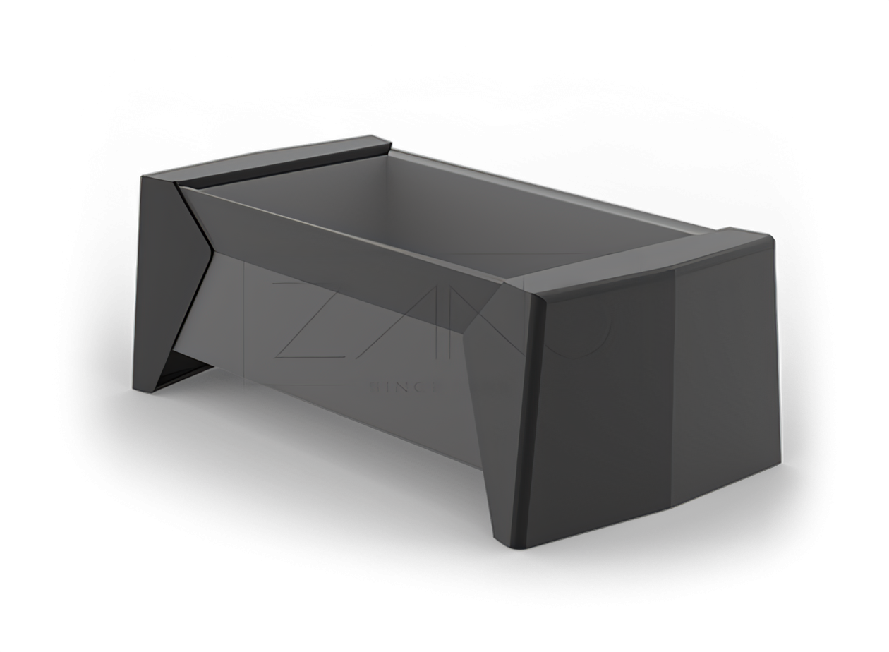 Vaso urbano in acciaio inox Il vaso Photon fa parte di una linea che porta lo stesso nome e che comprende, tra l'altro, panchine solari, panchine urbane e cestini per rifiuti.