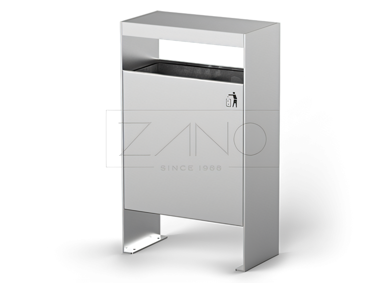 Cestino semplice e largo in acciaio inox