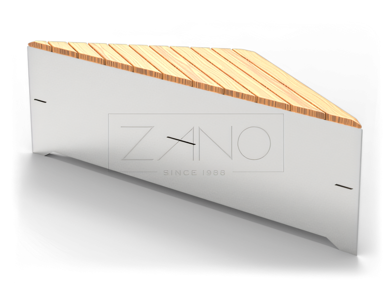 Moderna panchina da citt&agrave; in acciaio inox