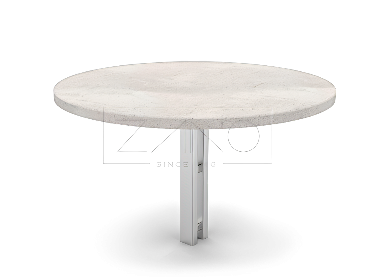 Tavolo da scacchi "Bus" 13.020.2 in acciaio inox e piano in calcestruzzo