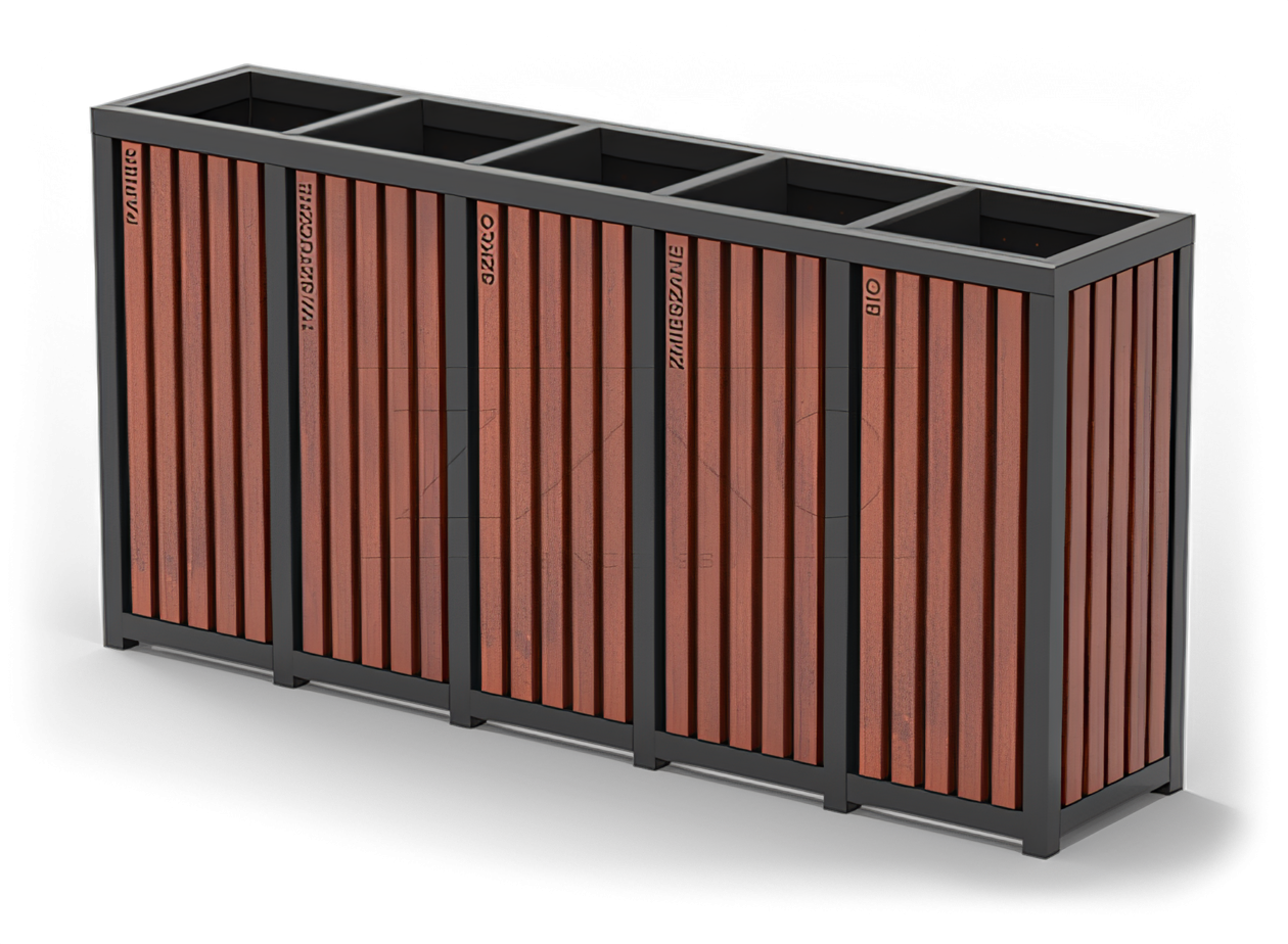 Altus | Cestino per rifiuti differenziati | 5 scomparti Altus | Cestino per rifiuti differenziati | 5 scomparti