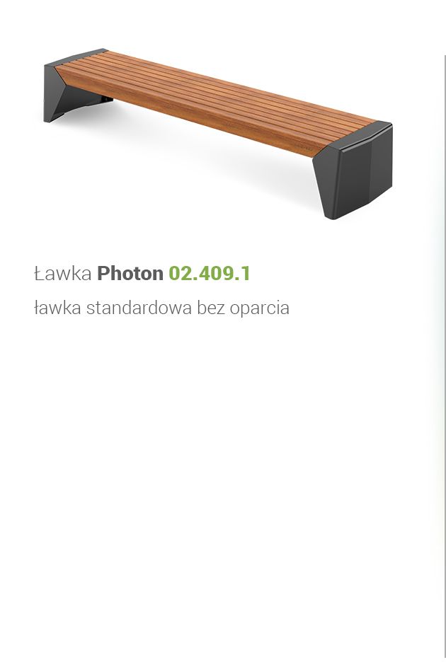 Panchina urbana Photon 02.409.1 versione standard